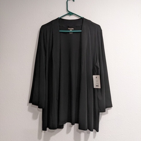 White Stag Black Fly Away Cardigan, Women's XXL (20), Polyester/Spandex - Picture 1 of 12